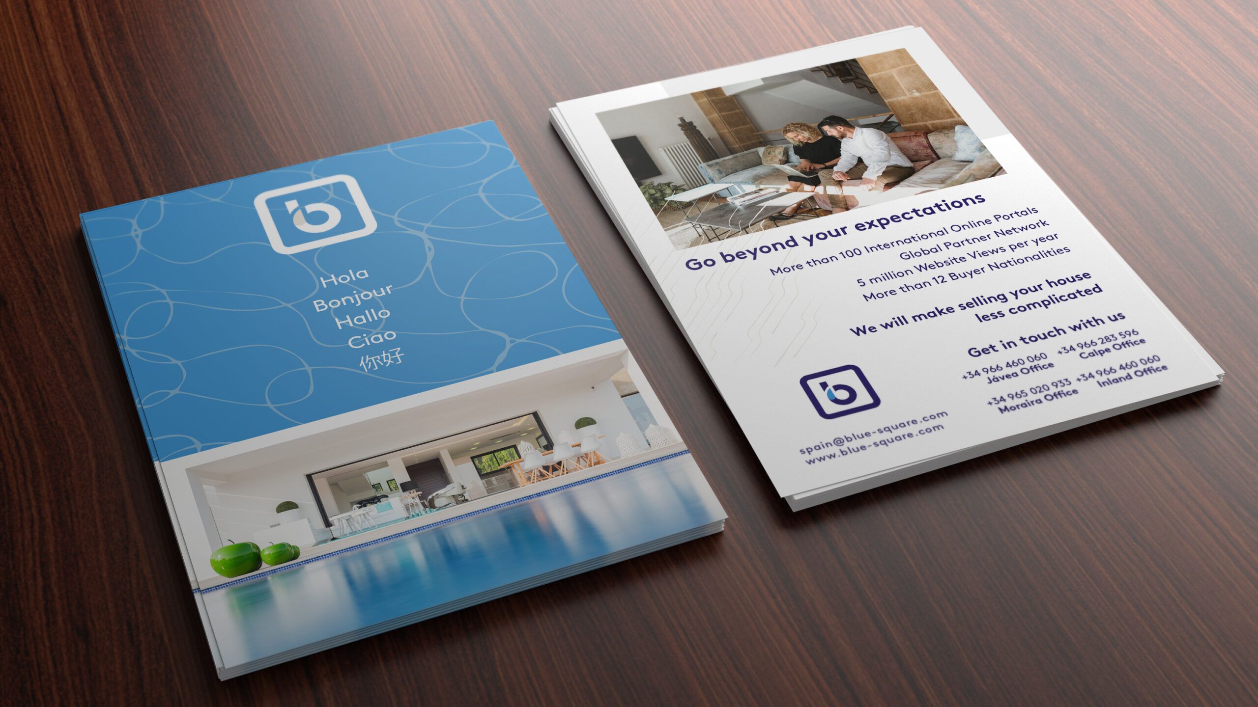BLUE SQUARE PORTFOLIO 26 Mockups Design