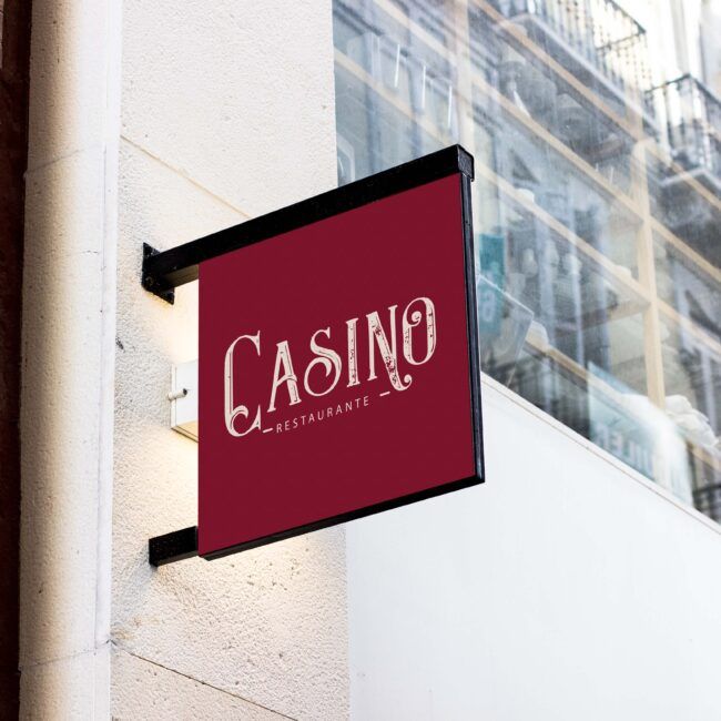 Casino Logo Wall Mockup