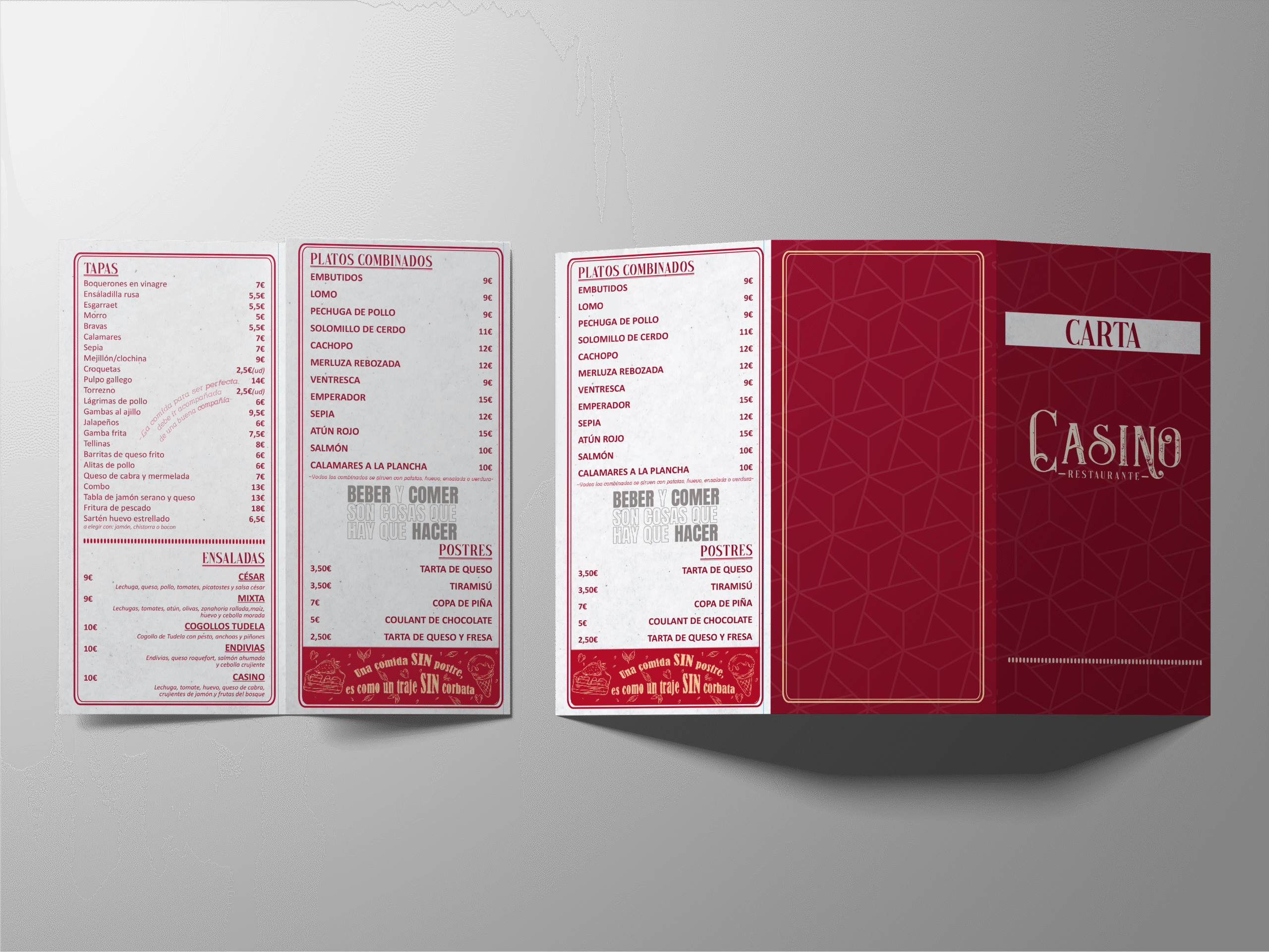 Casino Menu Mock Up FULL PNG