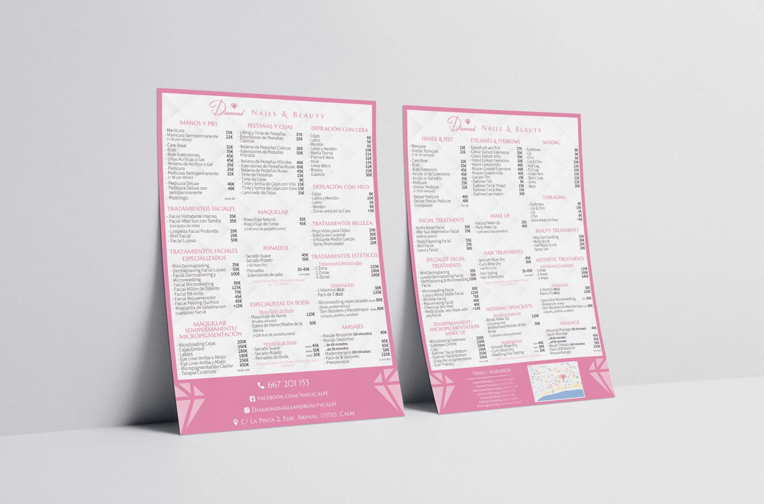 Diamond Pricelist Mockup