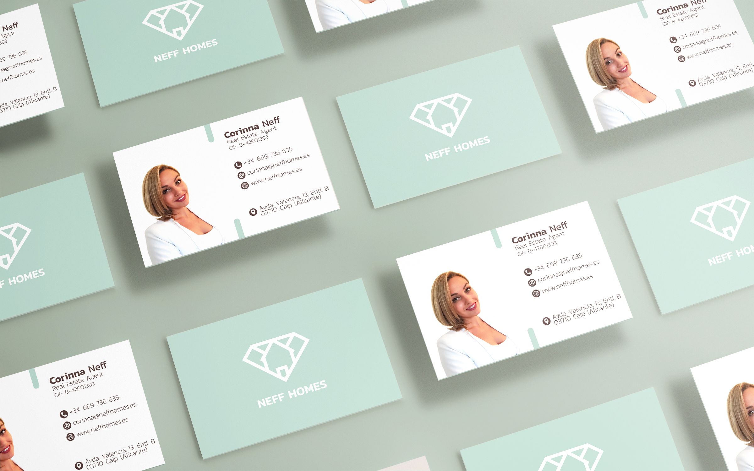 NeffHomes Business Cards Mockup